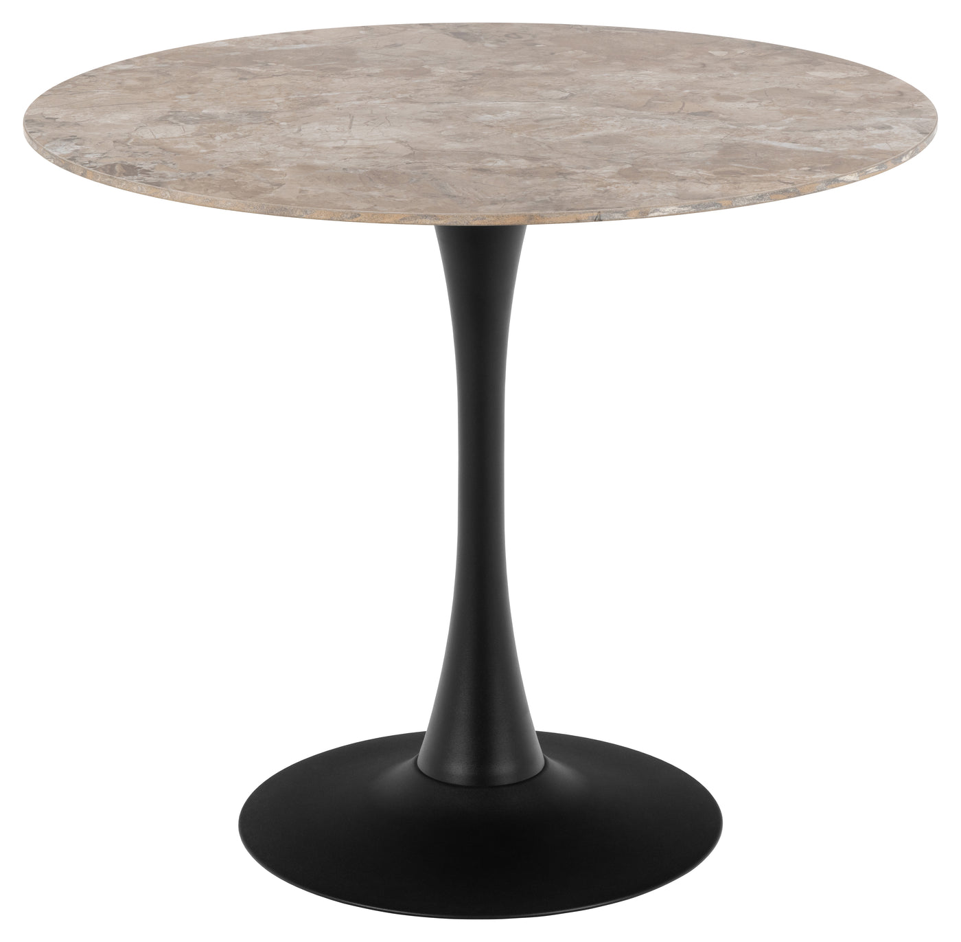 Malta matbord beige keramik/svart 90 cm