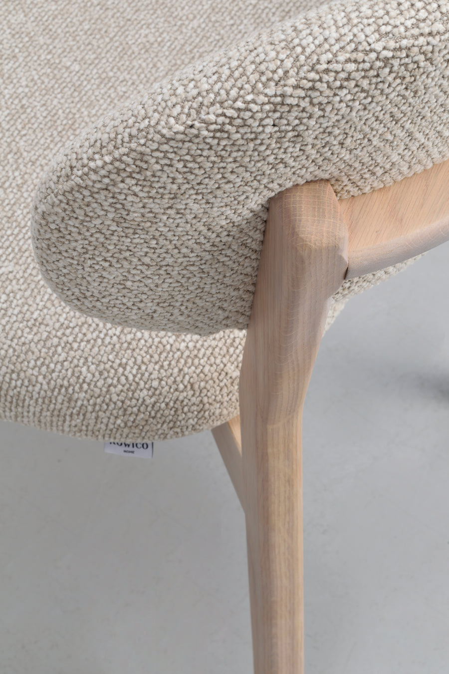Patterson stol beige tyg/vitpigmenterad ek 2-pack