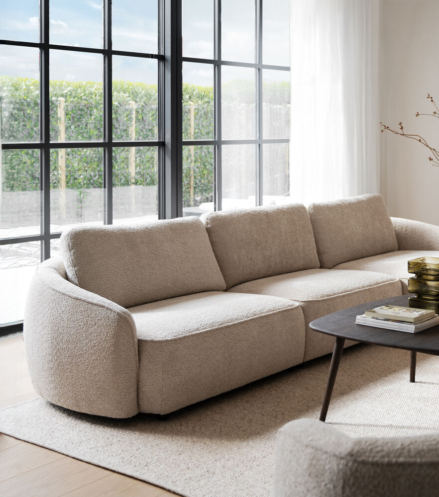 Norris soffa 4-sits ljusbeige tyg Anna #2