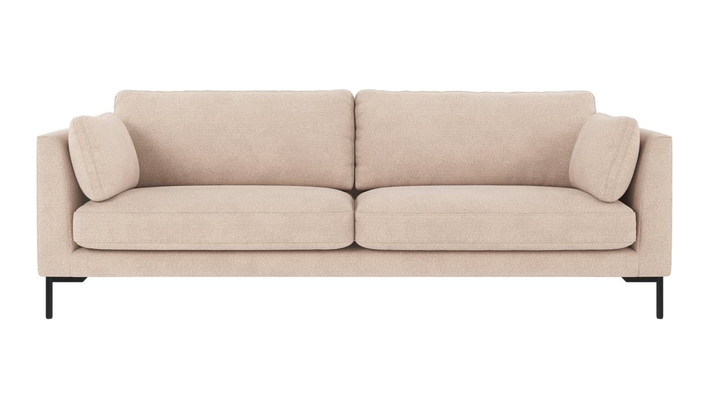 Corwin soffa 3-sits ljusbeige tyg Rita #1