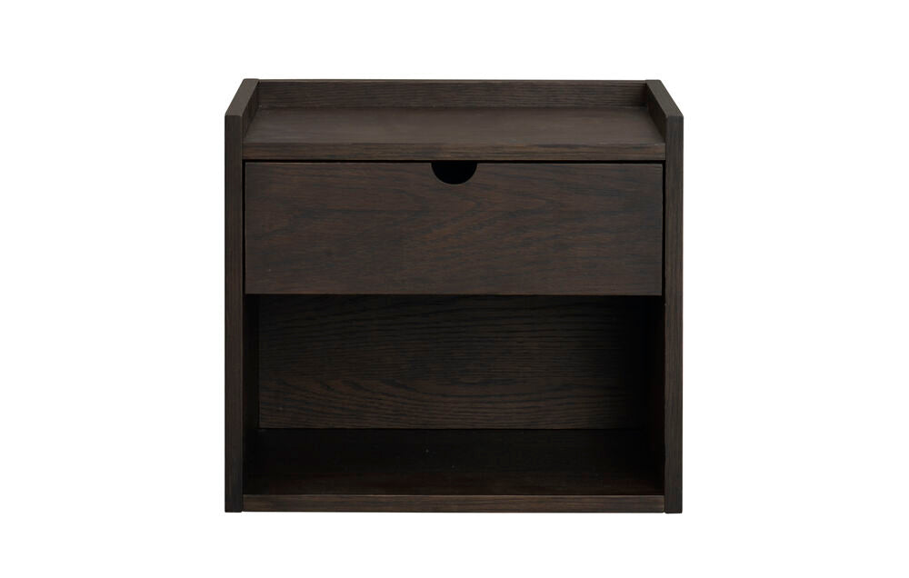 Hillmond väggskåp/sängbord 1L 40 brunlackad ek
