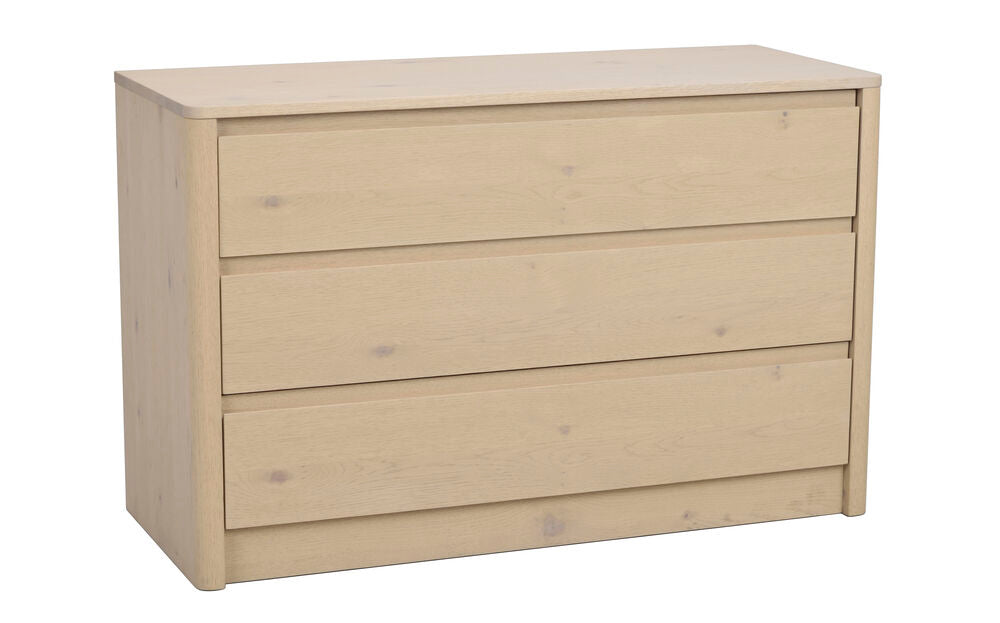 Melstone byrå 3L 110 H70 vitpigmenterad ek