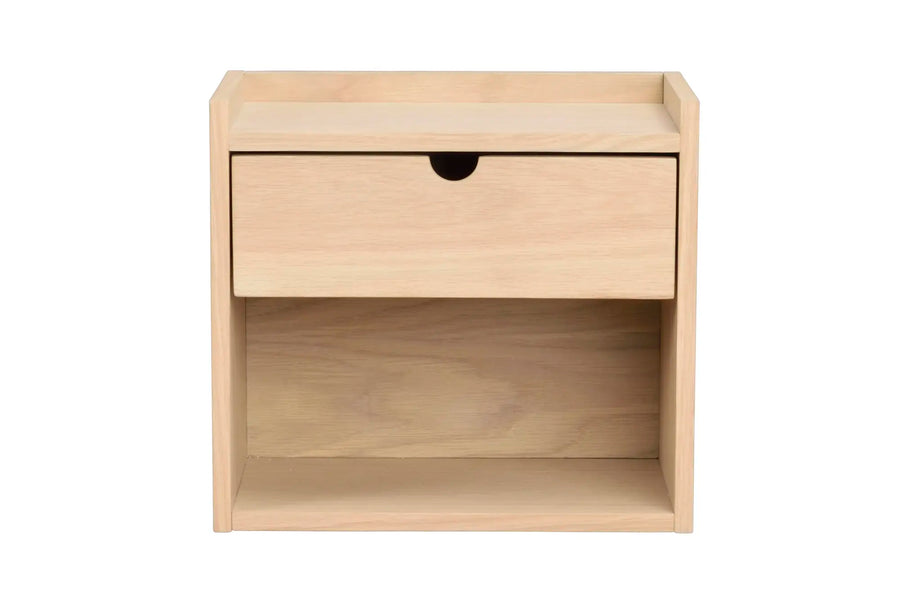 Hillmond sängbord vitpigmenterad ek