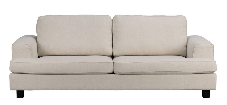 Aberdeen soffa 3-sits beige tyg Glory #05/svarta ekben