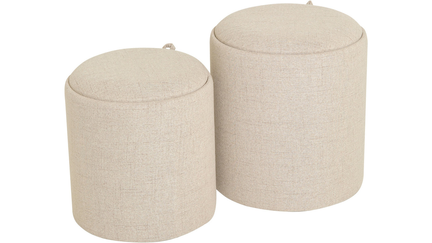 Maiko sittpuff/sidobord 2 st beige