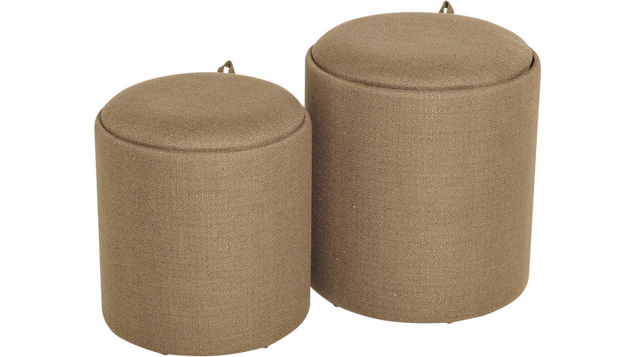 Maiko sittpuff/sidobord 2 st brun