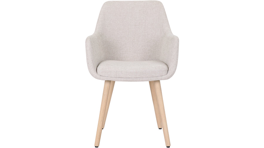 Rumba matstol i ljusbeige tyg 2-pack