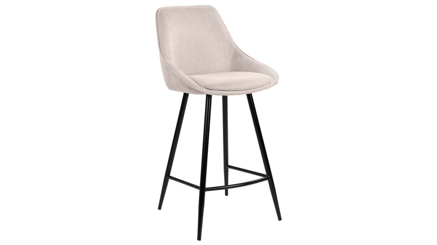 Parade barstol 4 ben i beige tyg 2-pack