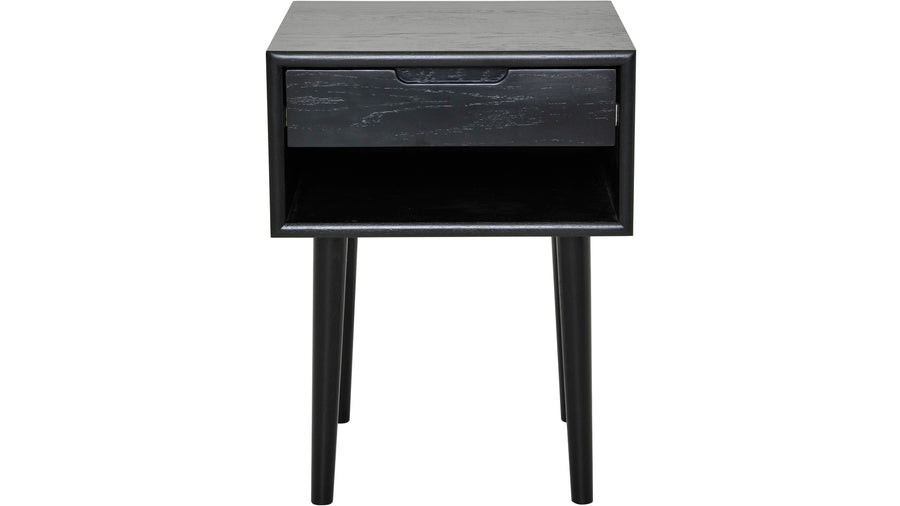 Emma sängbord lågt svartlackad ek