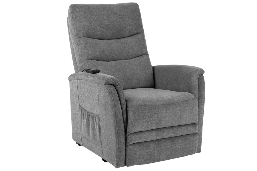 Dell reclinerfåtölj med lift-up el tyg grå