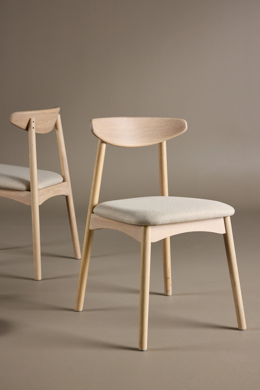 Ven matstol vitpigmenterad/beige 2-pack