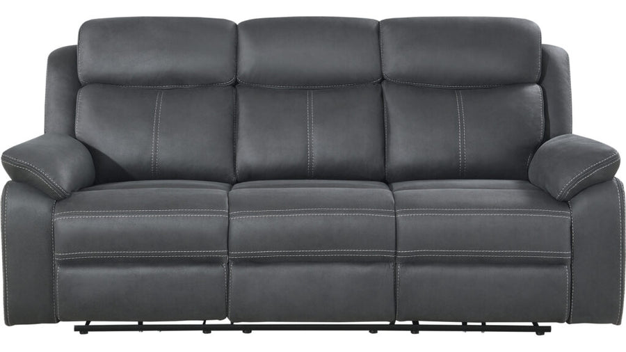 Teddy reclinersoffa 3-sits med el tyg grå