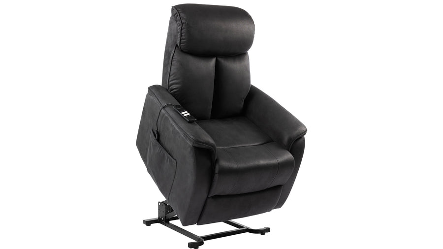 Stenis reclinerfåtölj med lift-up el tyg grå