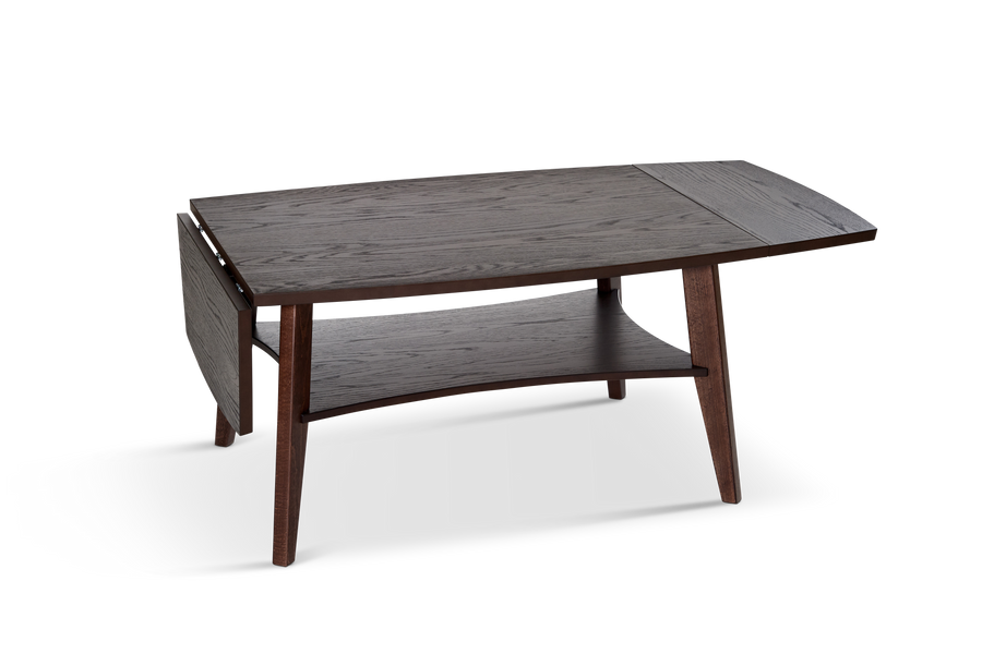 Birdie klaffbord rökt ek 90x70 (140x70) cm