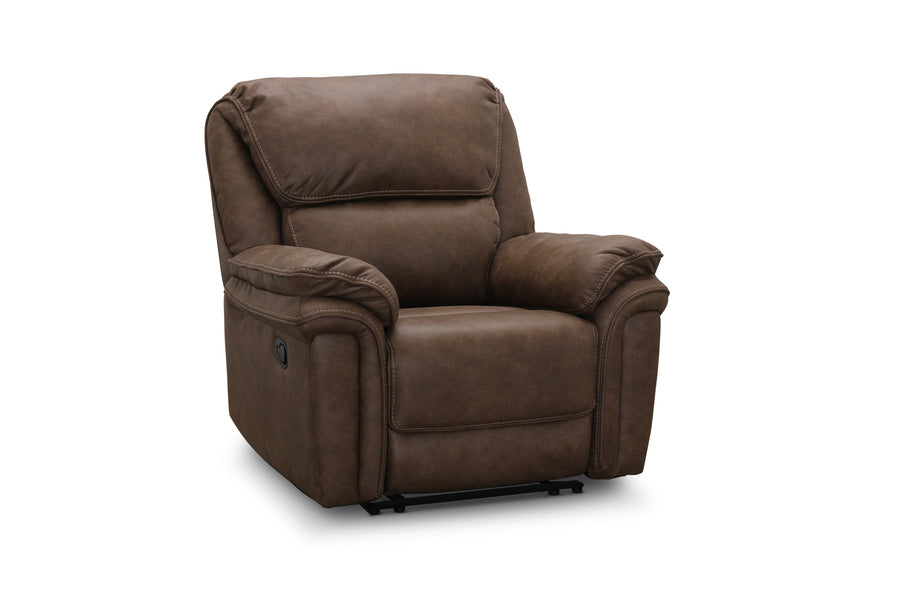 Nashville soffgrupp med recliner 3-sits och 2 fåtöljer brun