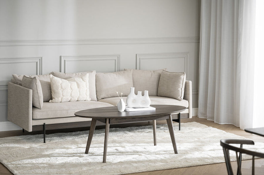 Yumi soffbord ovalt 130x65 brun ek