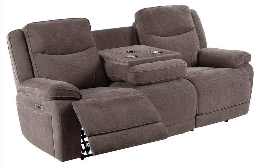 Freddy reclinersoffa 3-sits med el tyg grå