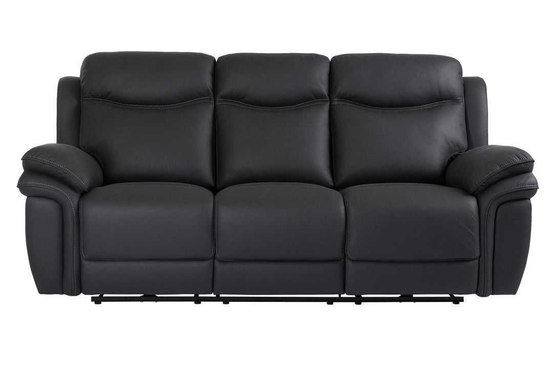 Manne reclinersoffa 3-sits med el tyg svart