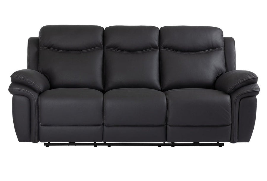 Manne reclinersoffa 3-sits med el tyg svart