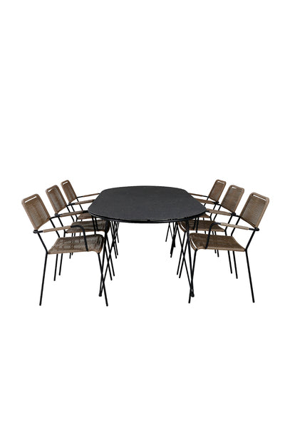 Bordet Viga och stolarna Lindos