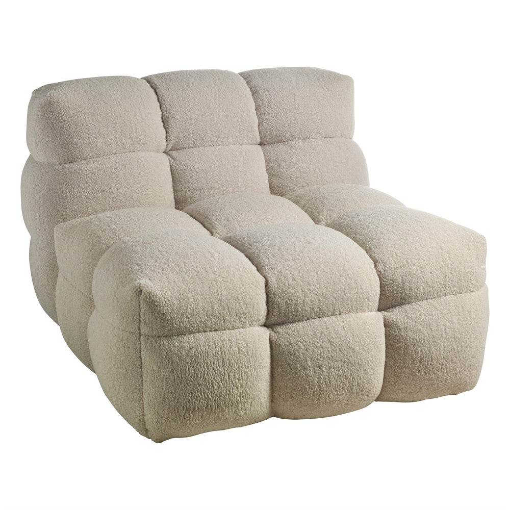 Kendall fåtölj 1-sits vit teddy