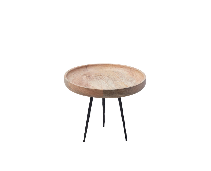 Tessa soffbord trä/metall Ø50 cm