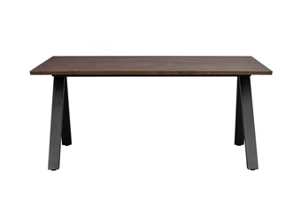 Carradale matbord 170 brun ek/V-ben svart metall