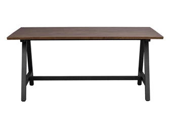 Carradale matbord 170 brun ek/A-ben svart metall