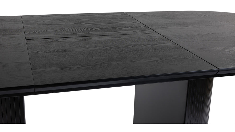 Chiba matbord svart ask 180-240/100 cm