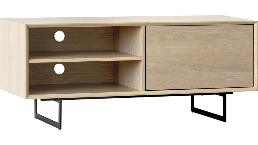 Vision mediabänk vitpigmenerad ek 120x42 cm