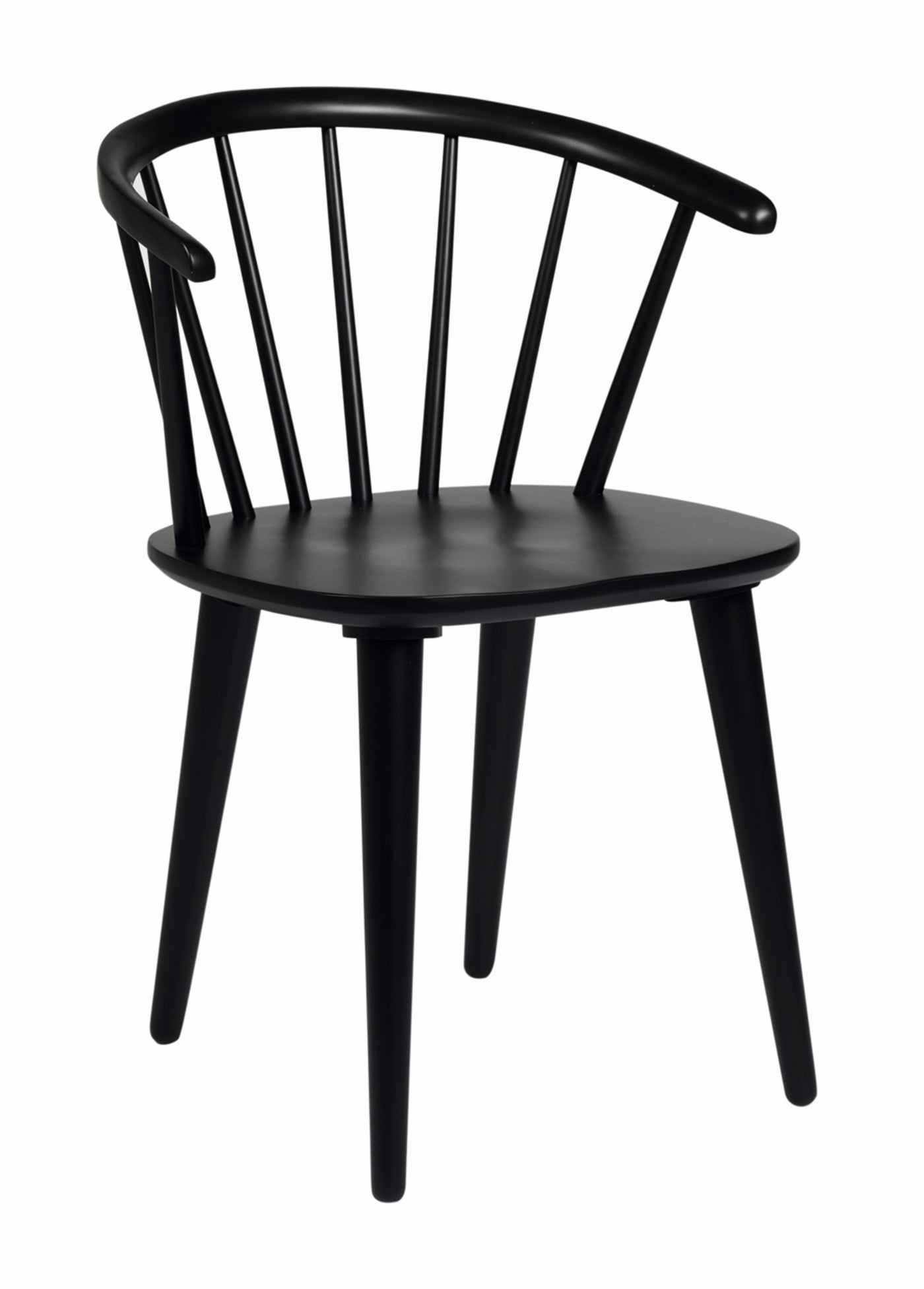 Carmen stol svartlack 2-pack