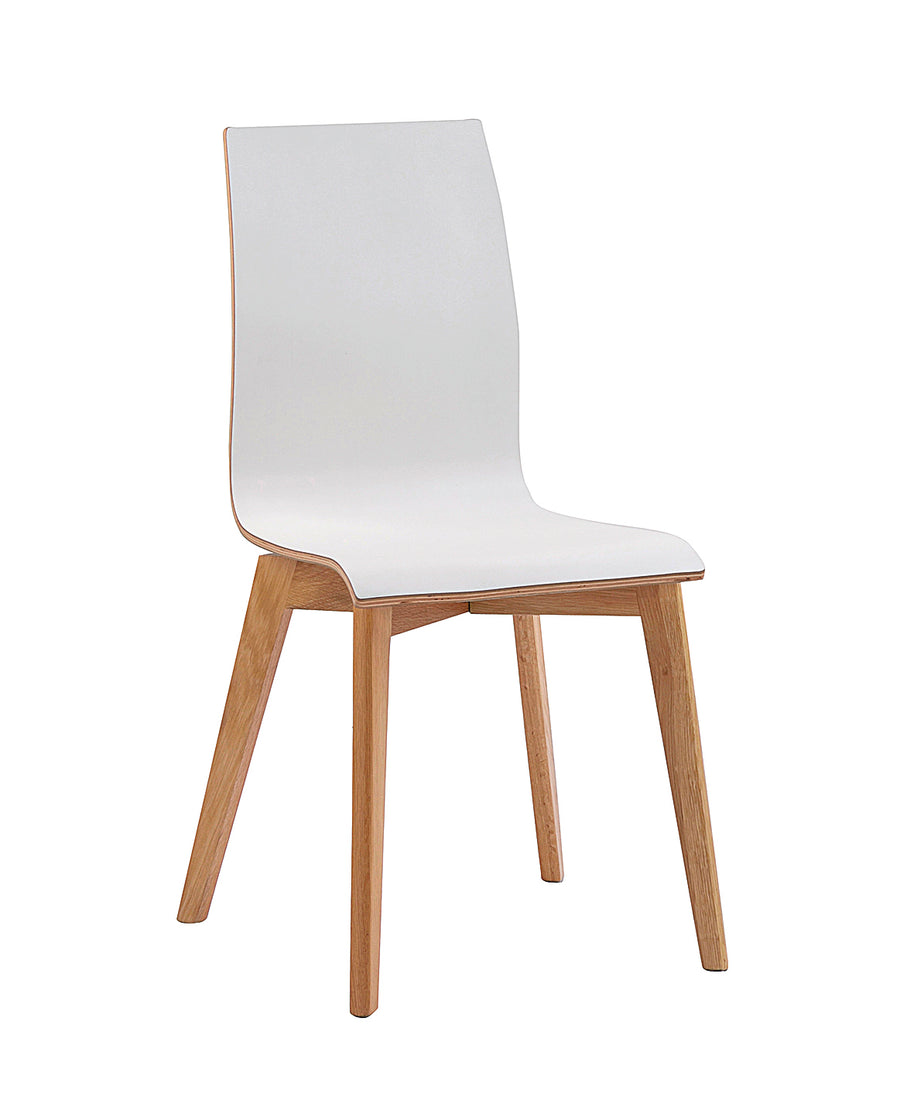 Gracy stol vit laminat/ek 2-pack