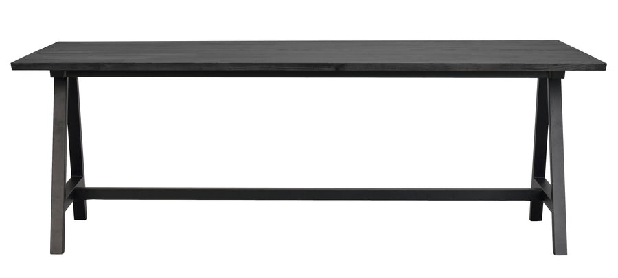 Carradale matbord 220 svart ask/A-ben svart met