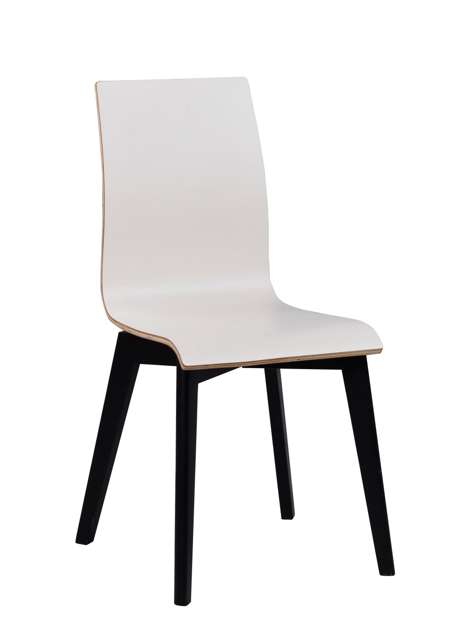 Gracy stol vit laminat/svartbetsad ek 2-pack
