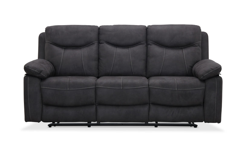 Boston 3-sits soffa med recliner grå