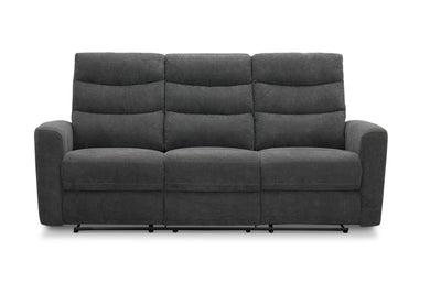 Chicago 3-sits soffa med recliner grå