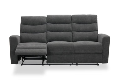 Chicago 3-sits soffa med recliner grå