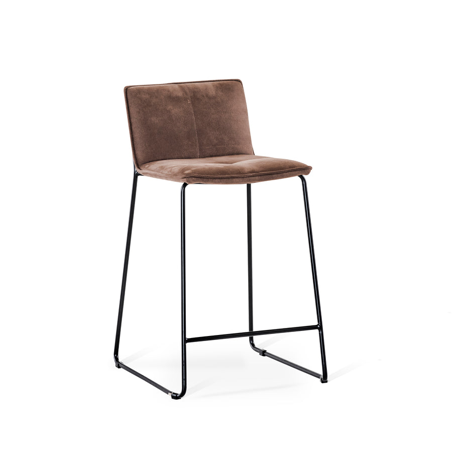 Elvis barstol MF Nilla beige/ben svart metall 2-pack