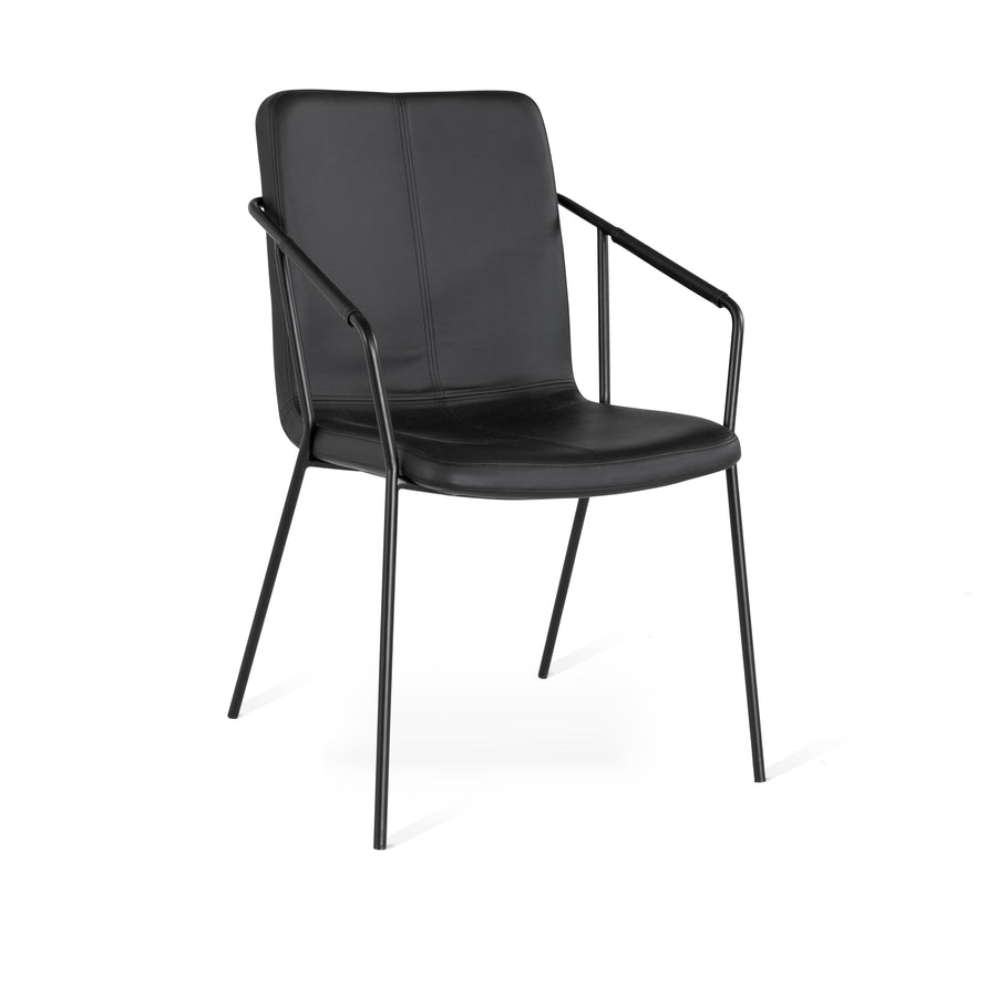 Evo stol svart PU 2-pack
