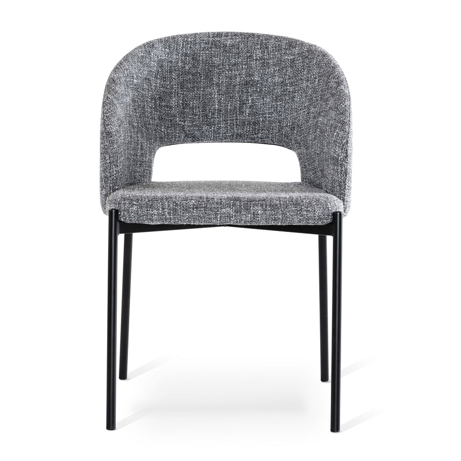 Gap stol tyg grå svart metallunderrede 2-pack