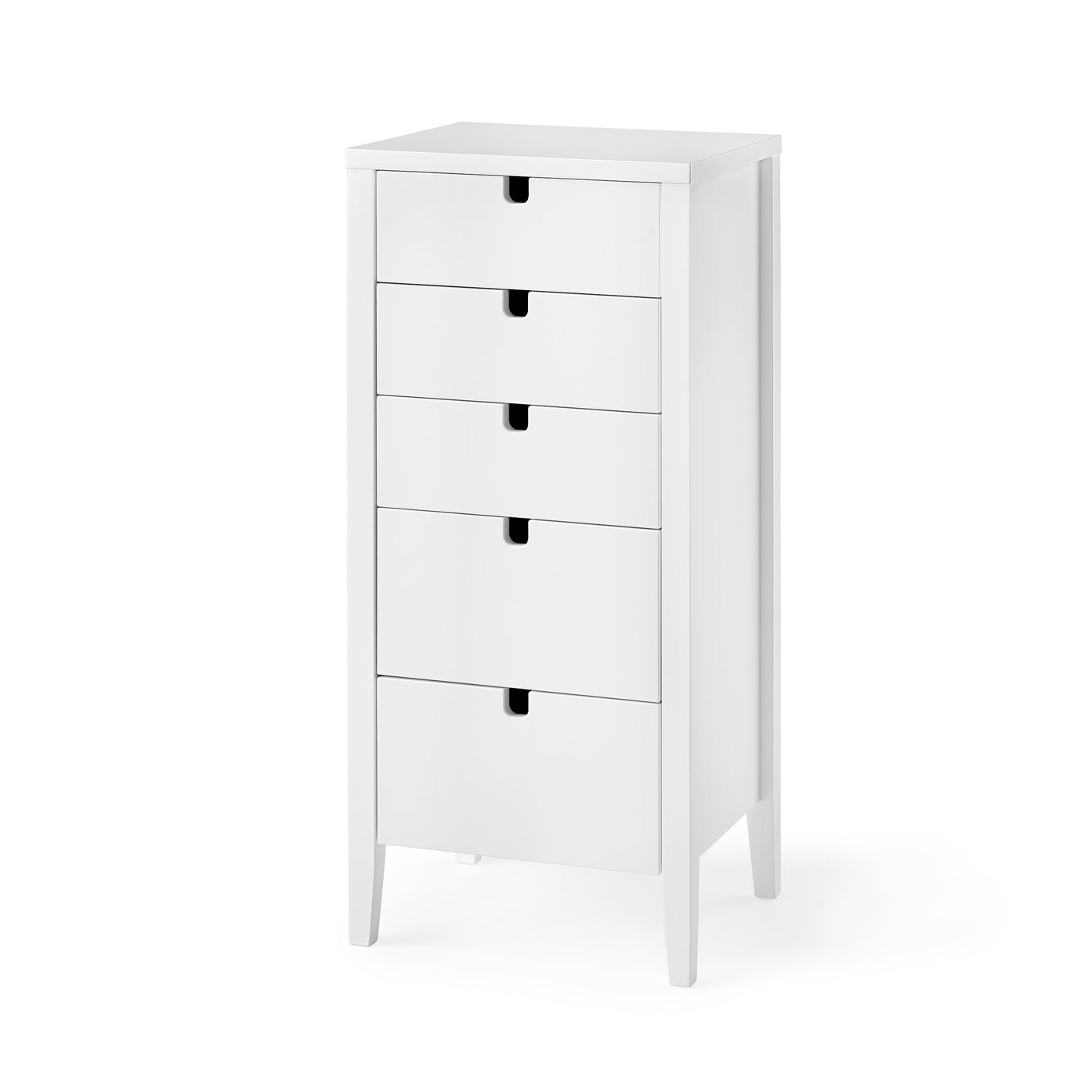 Klinte byrå 5 lådor mdf vitlack björk