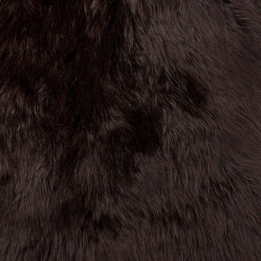 Gently fårskinn mörkbrun