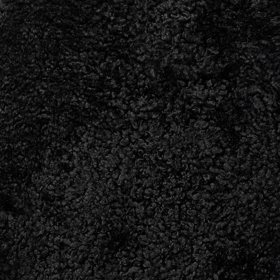 Curly fårskinn svart