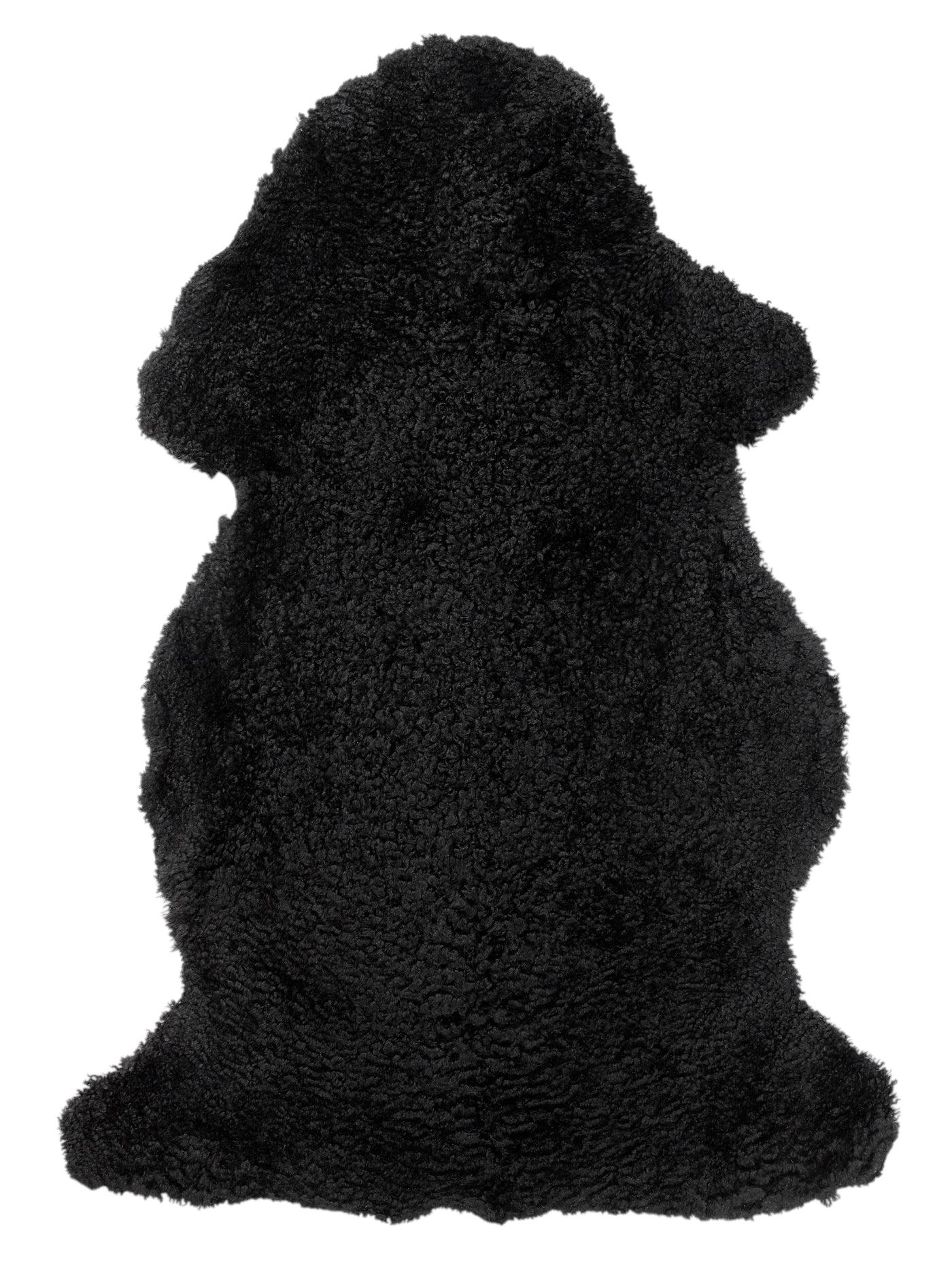 Curly fårskinn svart
