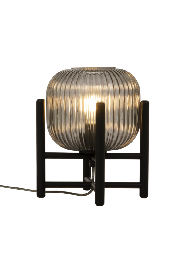 Vinda bordlampa liten svart/rök