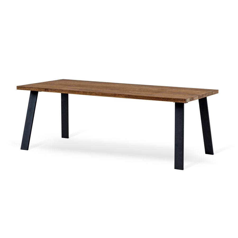 Narvik matbord 210 cm oljad vildek, svart utställda ben
