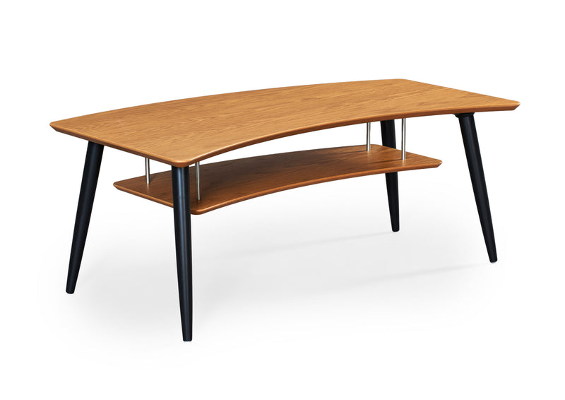 Polo soffbord ek/svartbetsad ek 120x62/52 cm