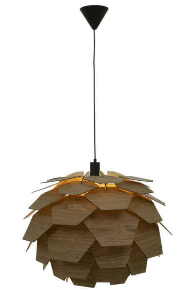 Carpatica taklampa Ø60 cm brun fanér