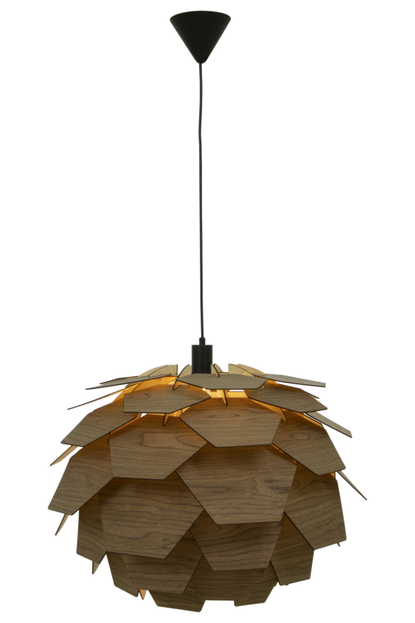 Carpatica taklampa Ø60 cm brun fanér
