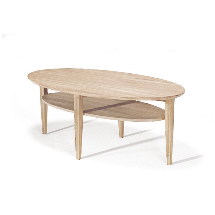 Tango soffbord ellips 130 cm vitoljad ek
